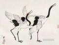 Wu zuoren grullas pájaros de tinta china antigua